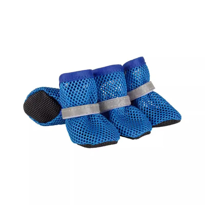 Breathable mesh dog shoes with soft sole for hot days