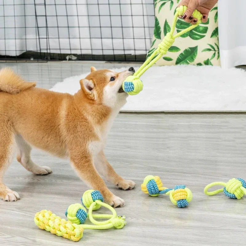 PlayPaw cotton rope ball dog toy