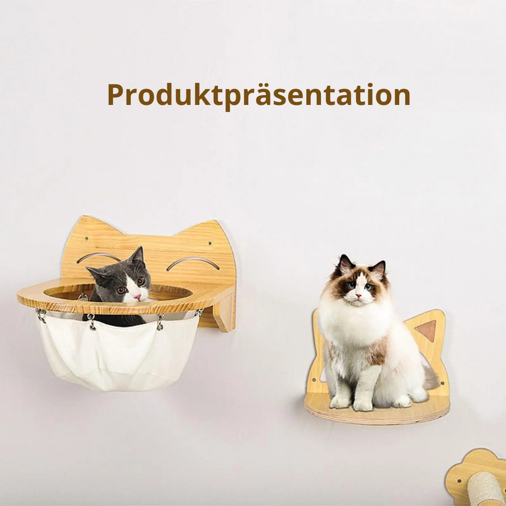 Minimalist wooden cat hammock