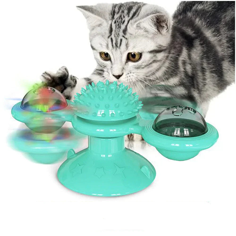 DrehFix windmill cat toy with suction base