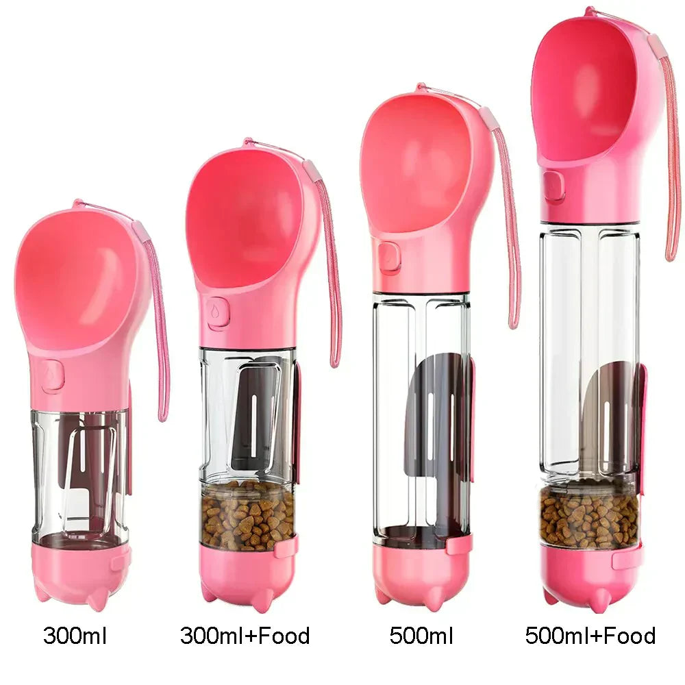 PawHydrate dog bottle with built-in bowl and waste bag dispenser