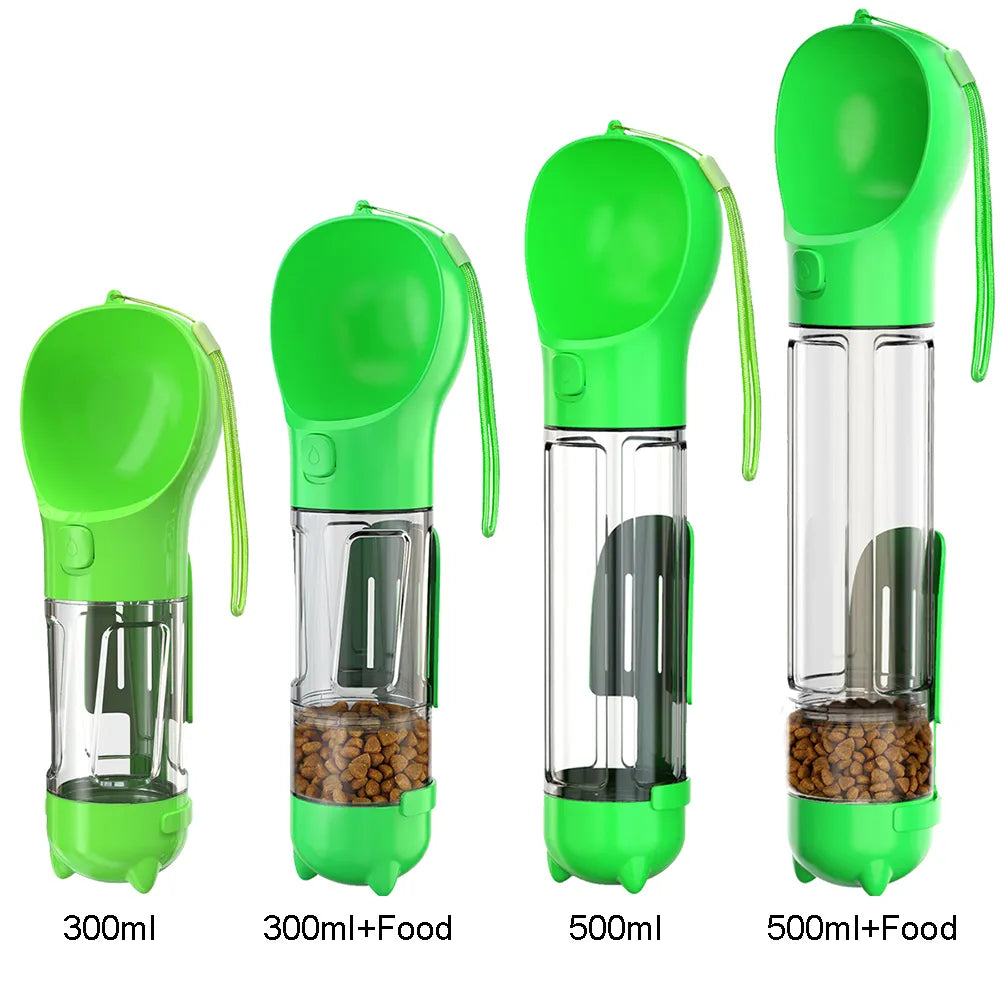 PawHydrate 3-in-1 dog water bottle shown in all four colours