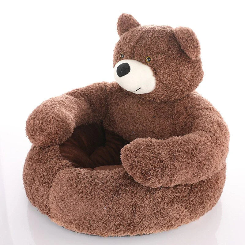 SnuggleNest plush pet bed in grey