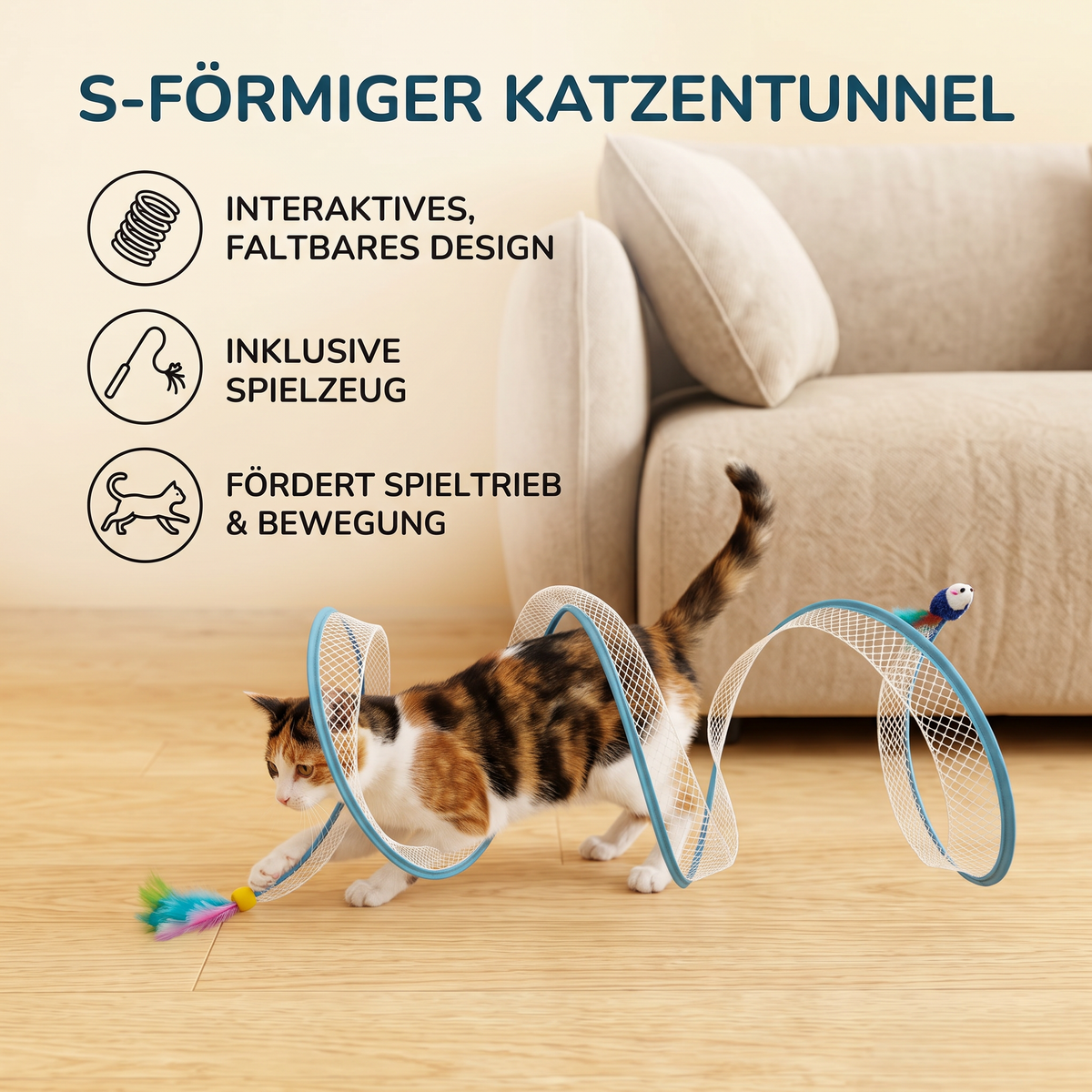 Benefits of the S-shaped cat tunnel