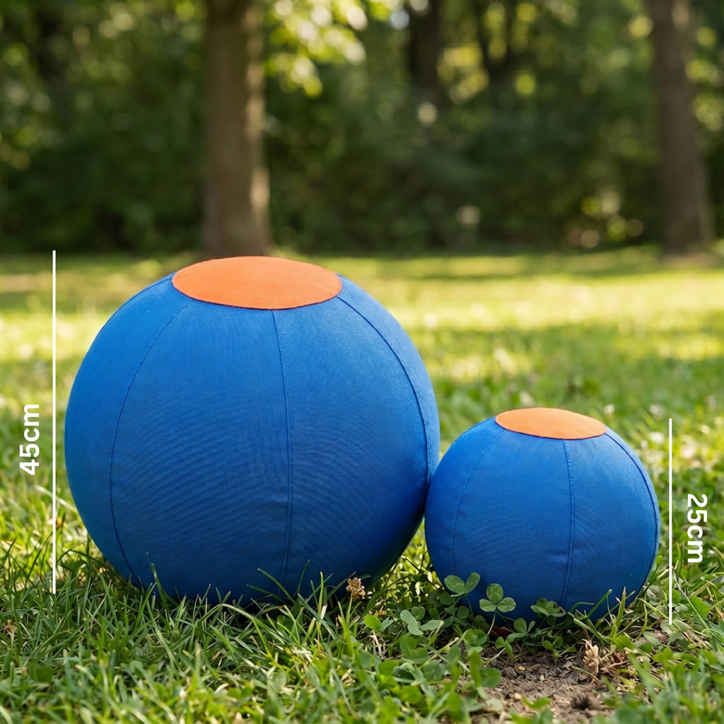 Durable training ball with cover for dogs