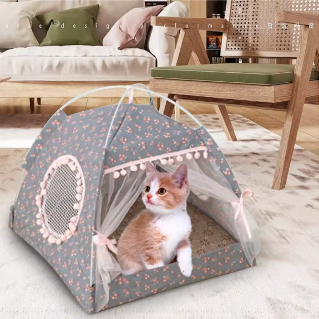 PetHaven pet tent with curtains