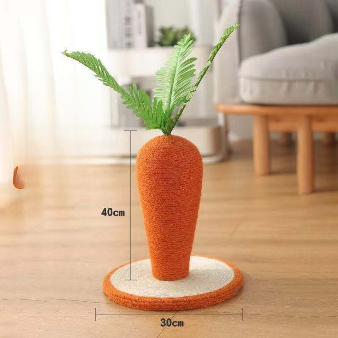 Carrot sisal cat scratcher detail