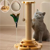 WoodPounce wooden cat ball toy