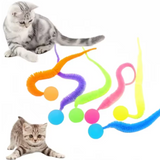 Tickle ball cat toy with fluffy tail