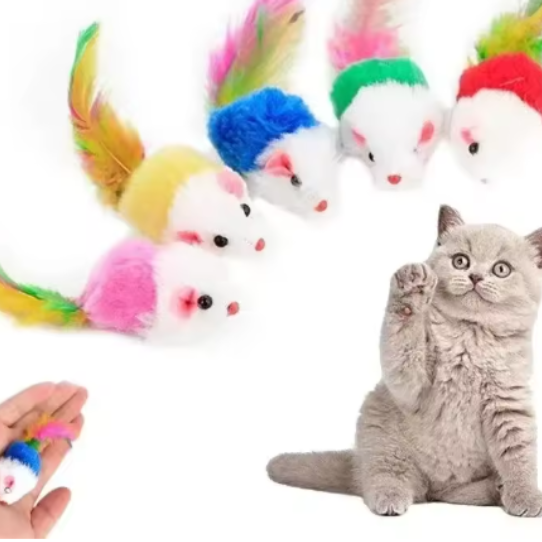 Swinging mouse cat toy
