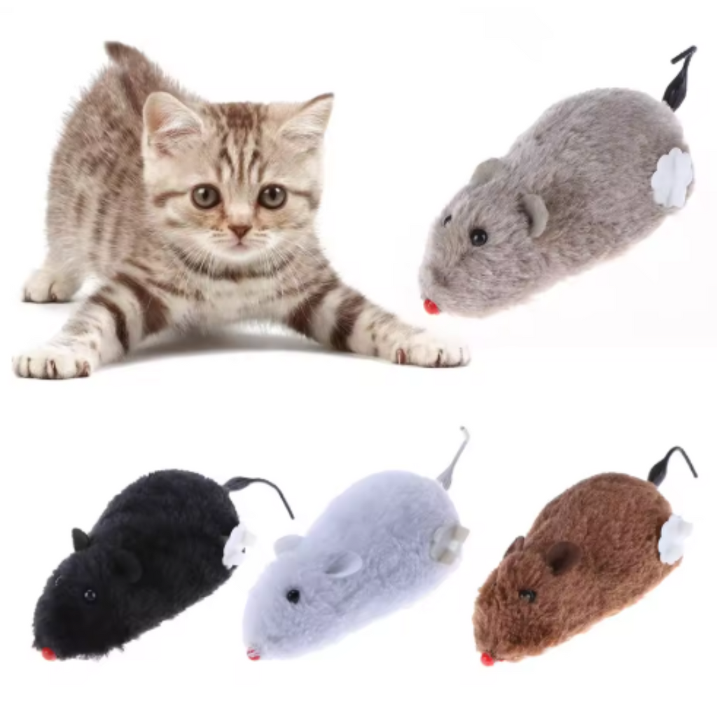 Lifelike running mouse pet toy