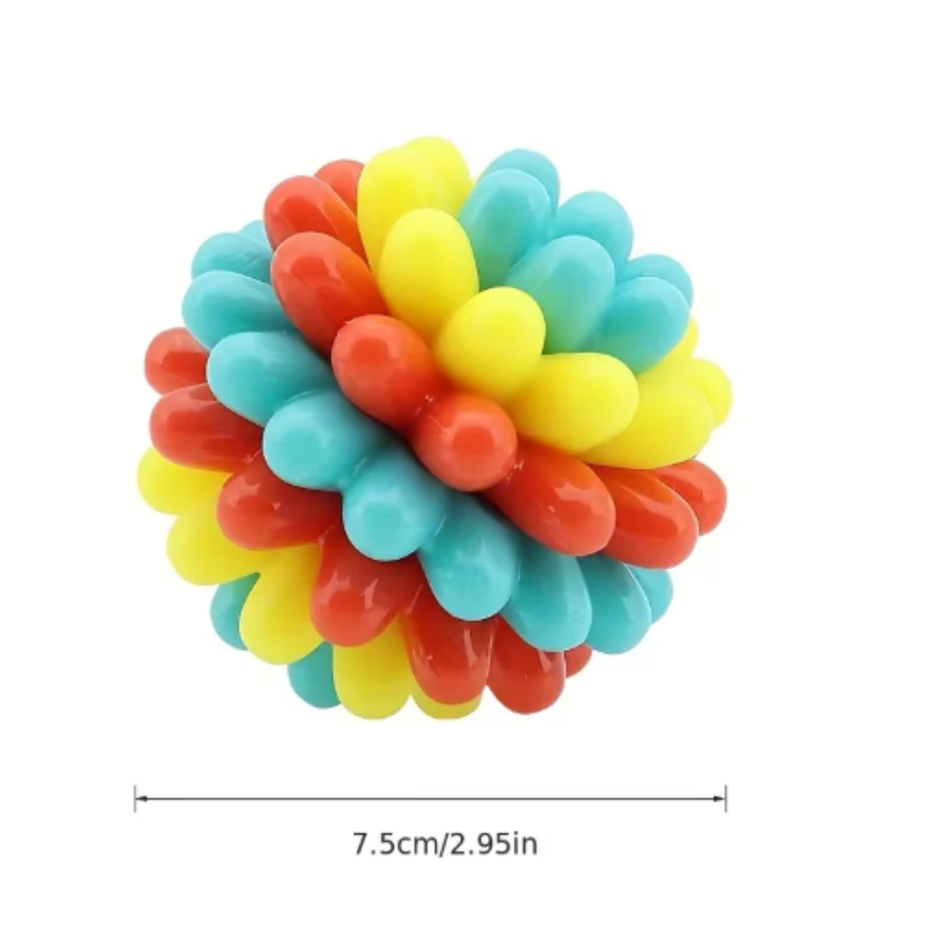 Bumpy dog chew ball for gentle gum massage