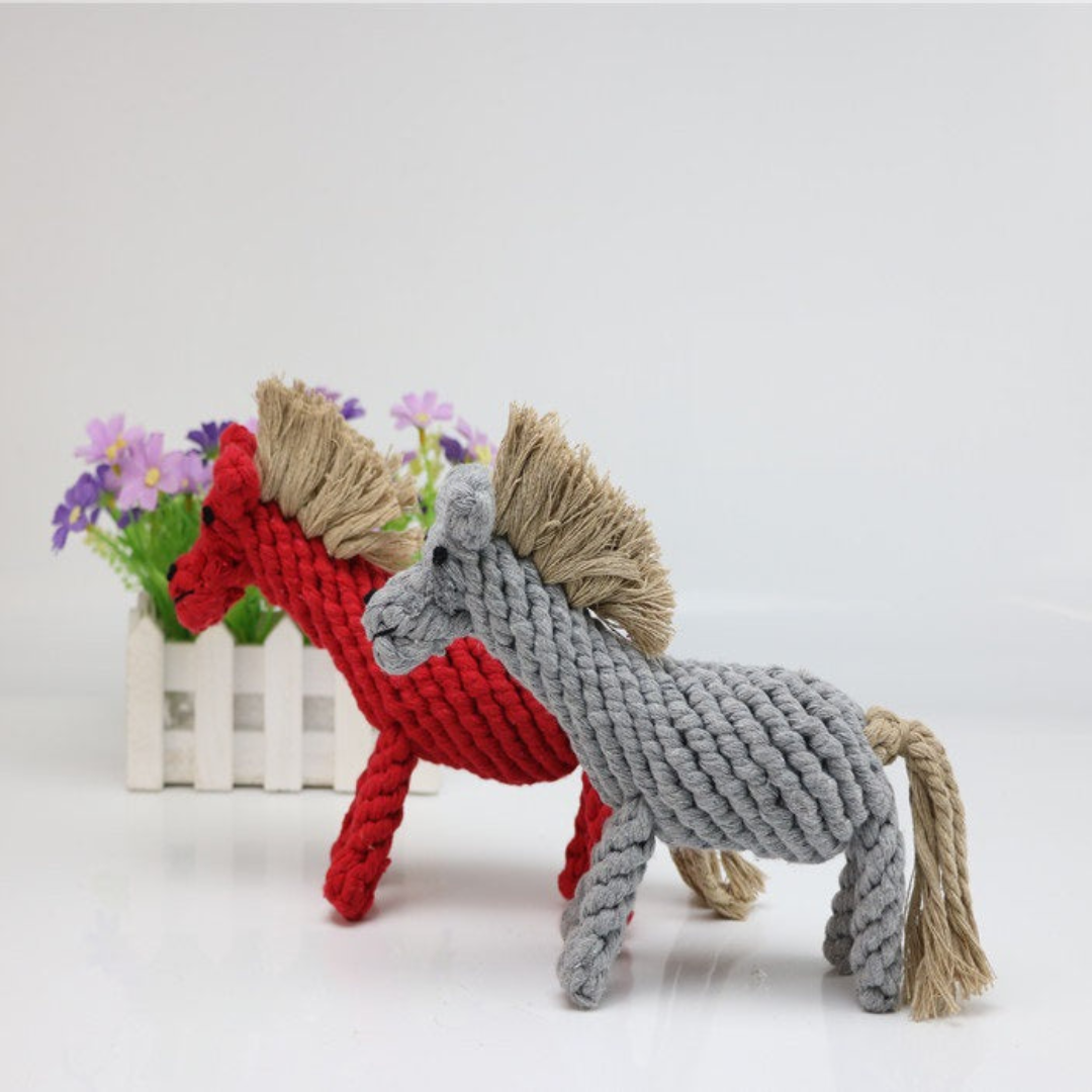 Giraffe cotton rope dog toy