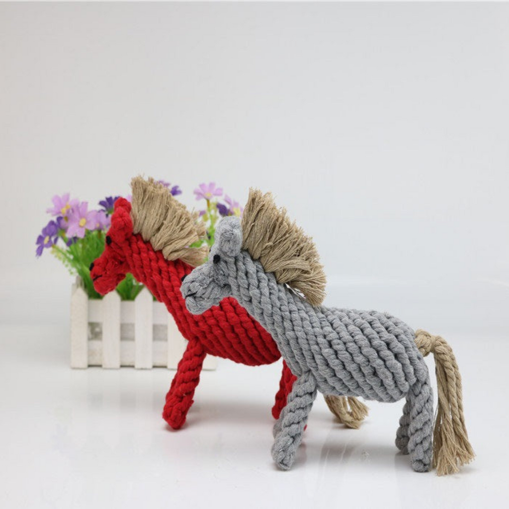 Giraffe cotton rope dog toy