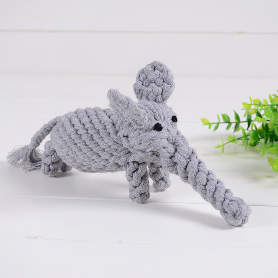 Panda cotton rope dog toy