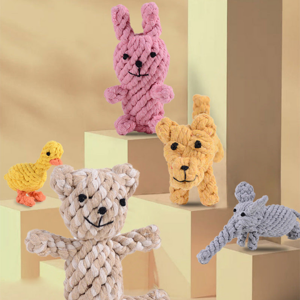 Cotton rope chew toy set designs