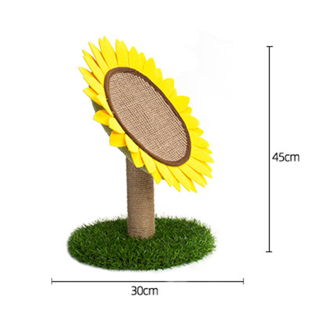 Sunflower-design sisal cat scratcher