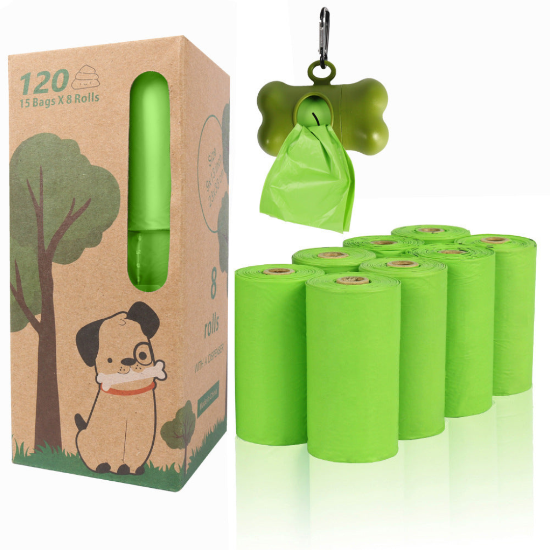 120 poop bags with bone-shaped dispenser