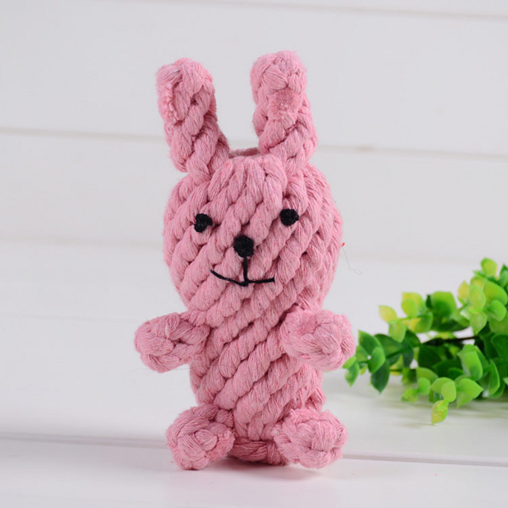 Cotton rope chew toy in mixed colours