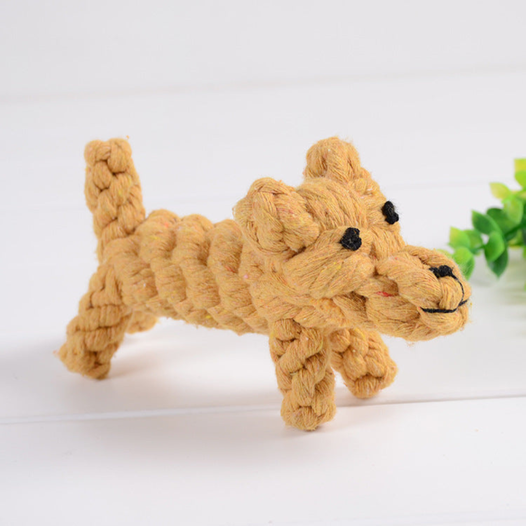 Cotton rope dumbbell dog toy