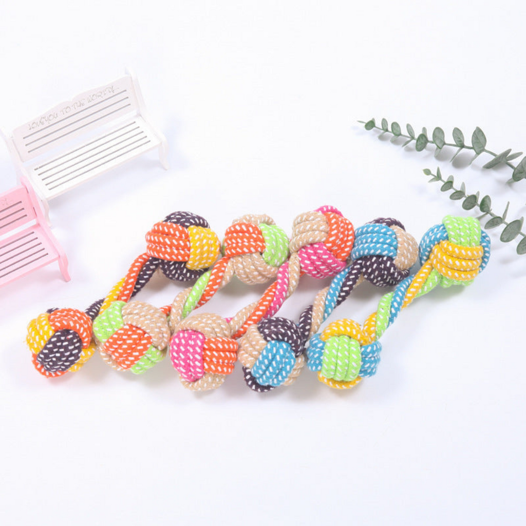 Carrot-shaped cotton rope dog toy