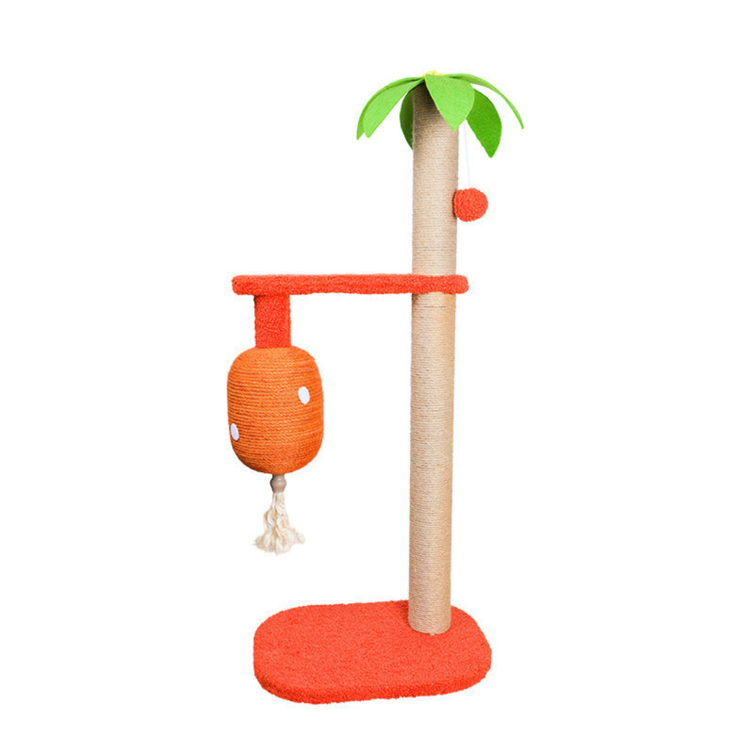 Palm tree sisal cat scratching post detail