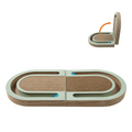 Cardboard cat scratch and play bed detail