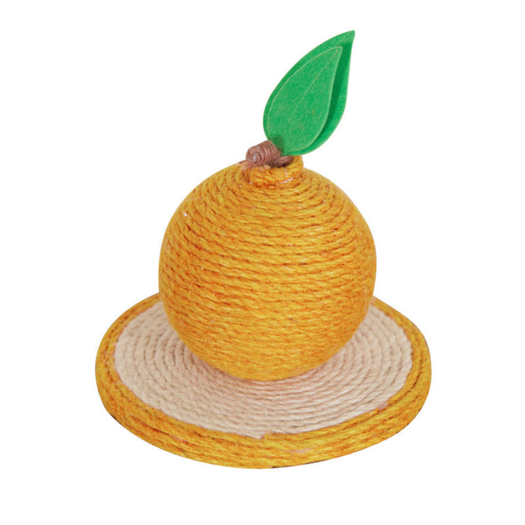 Orange-shaped sisal cat scratcher detail