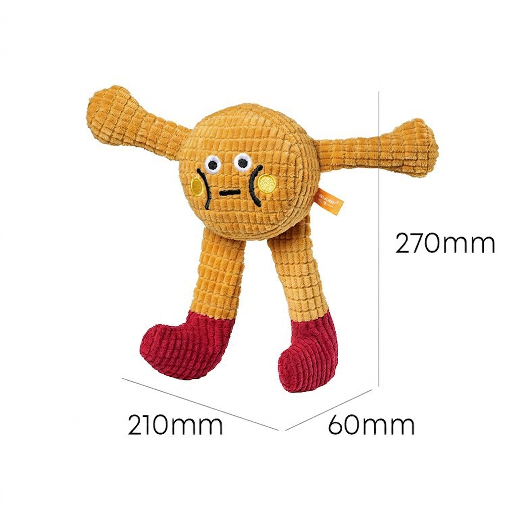Crinkle waffle cat toy with catnip pocket and squeaker