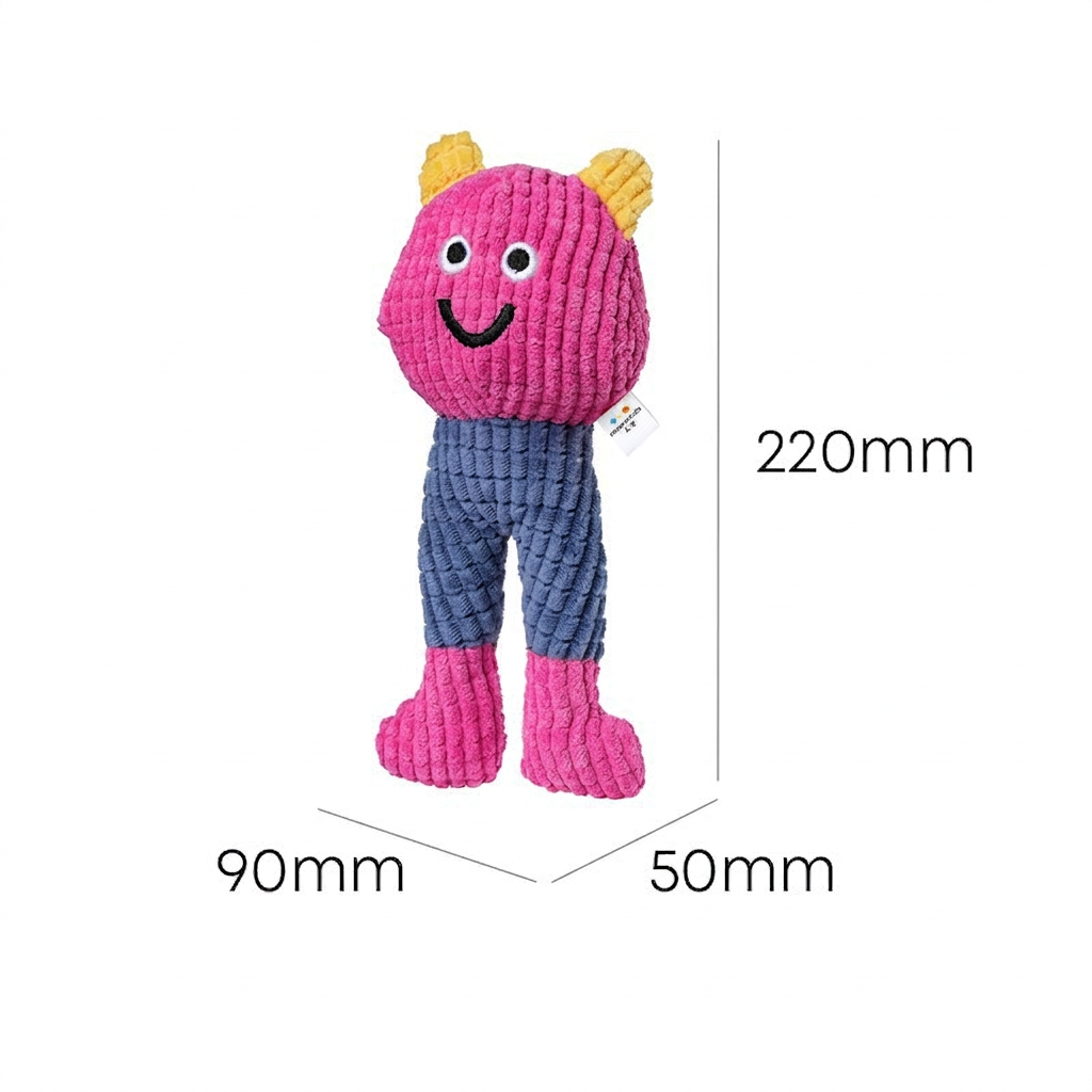 Crinkle waffle cat toy with catnip pocket and squeaker