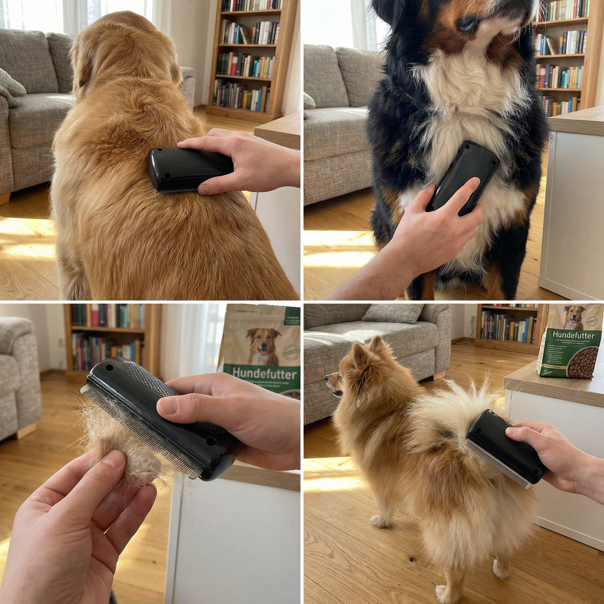 Professional undercoat brush and de-shedder for pets