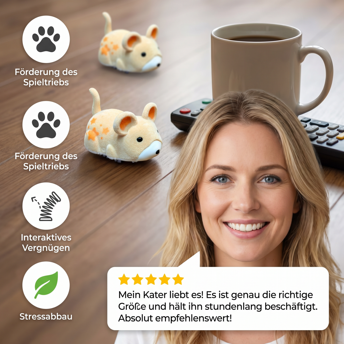 Interactive hamster indoor cat toy