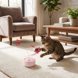 Interactive butterfly spinner toy for cats
