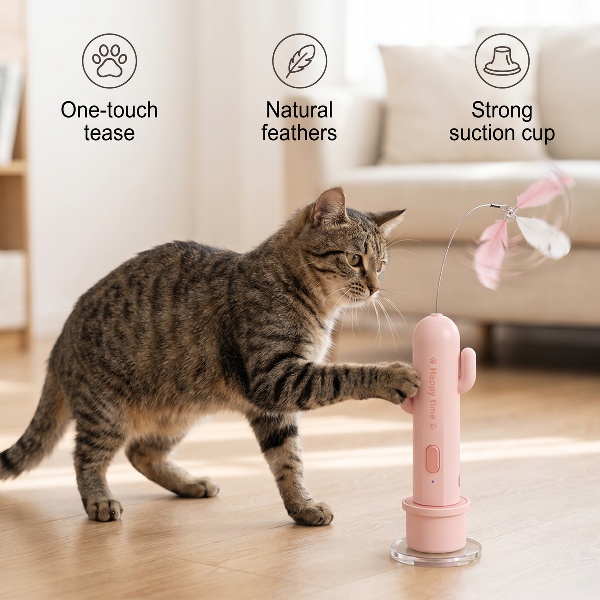 Automatic butterfly teaser for cats