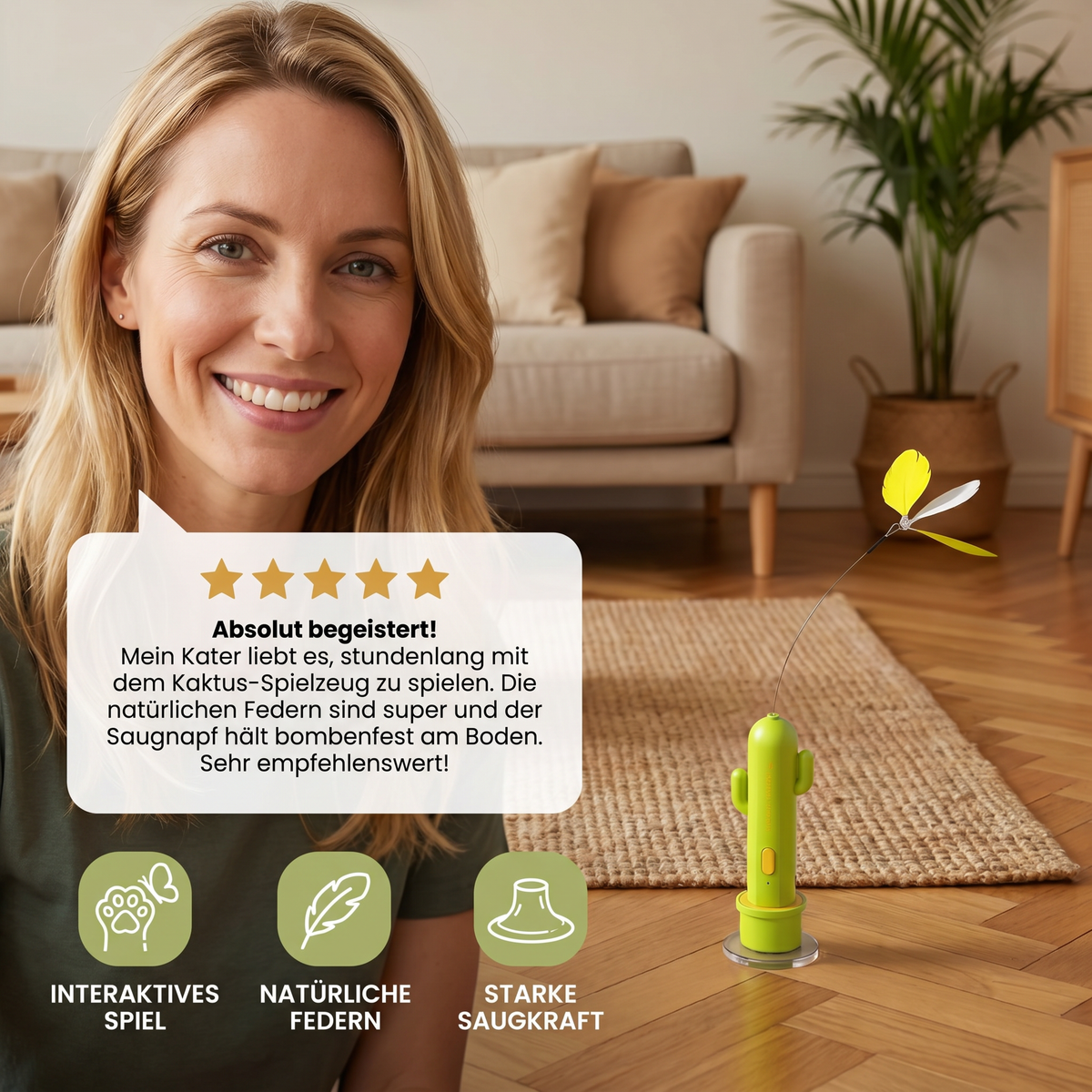 Benefits of the 2-in-1 butterfly and laser cat toy