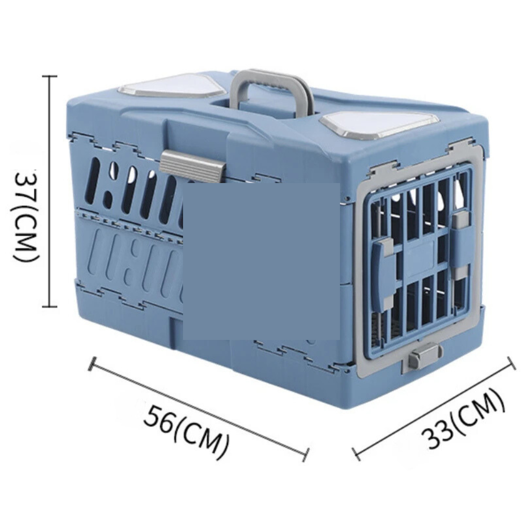 Foldable pet travel crate detail