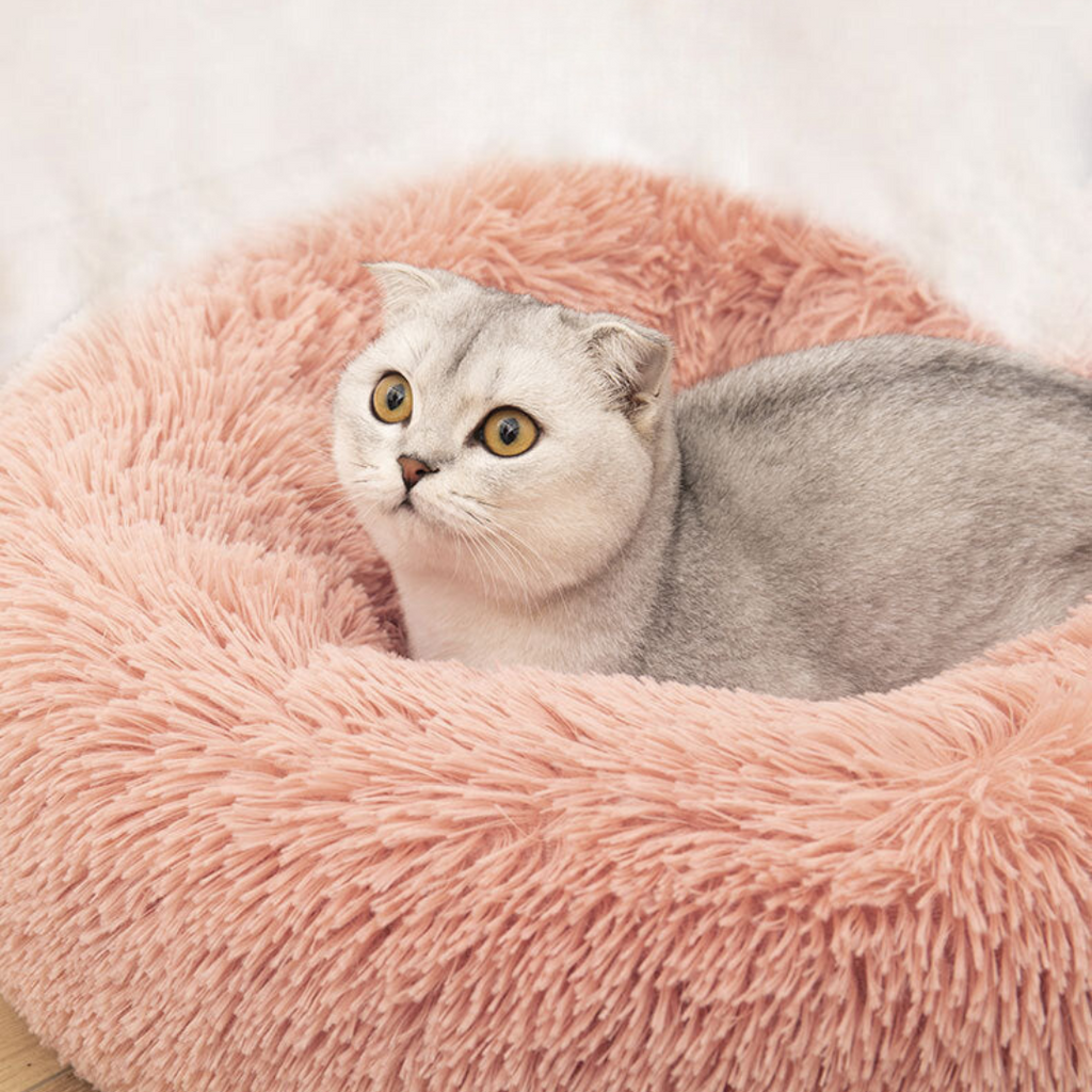 Cloud cat bed in pink
