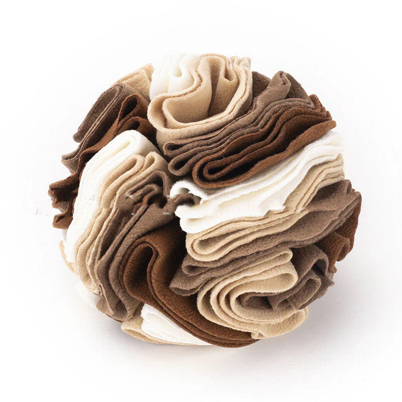 Fleece snuffle ball in blue