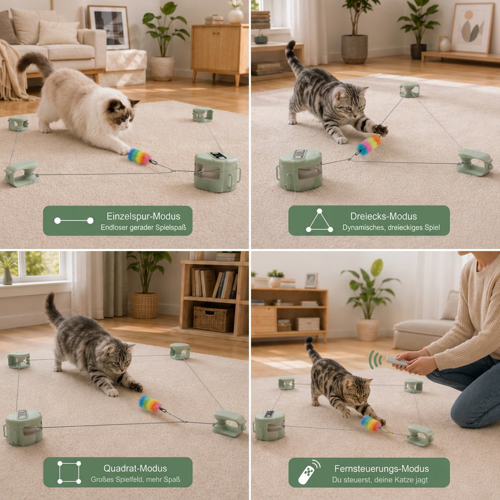 Automatic cat toy with rolling ball track