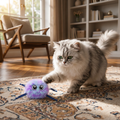 Cute interactive rolling plush cat toy