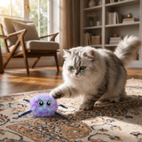 Cute interactive rolling plush cat toy