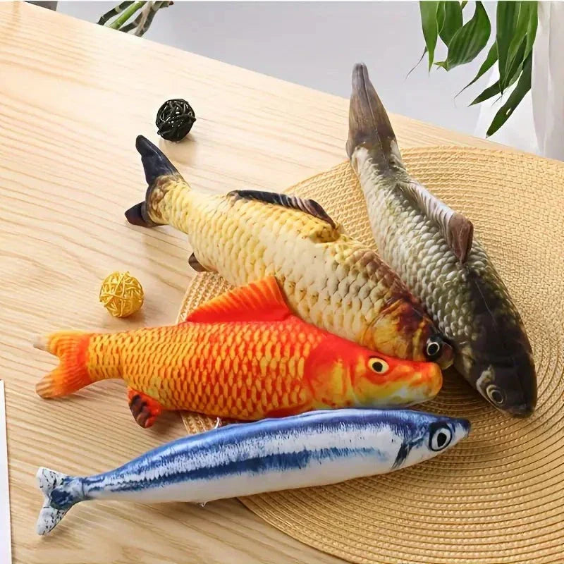 PlayFish swimming fish cat toys detail