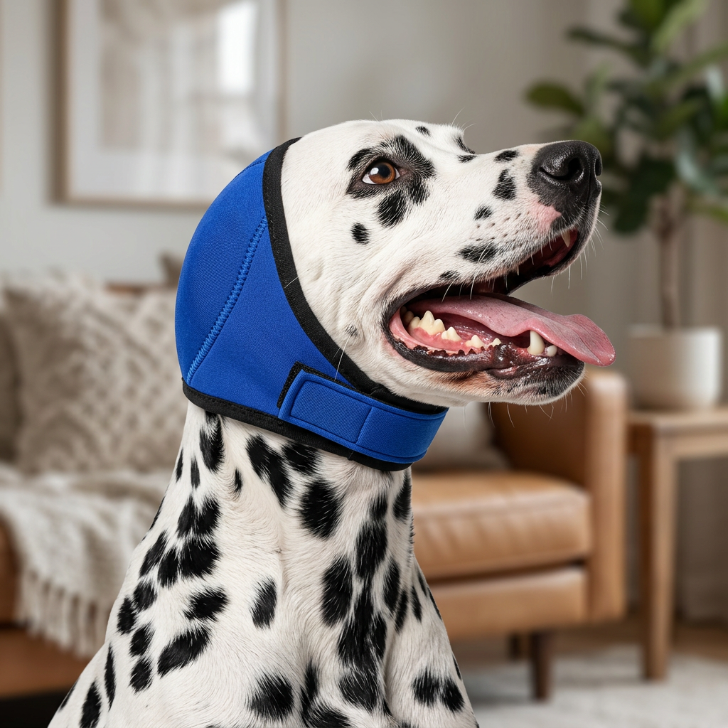 Protective noise-cancelling ear muffs for dogs