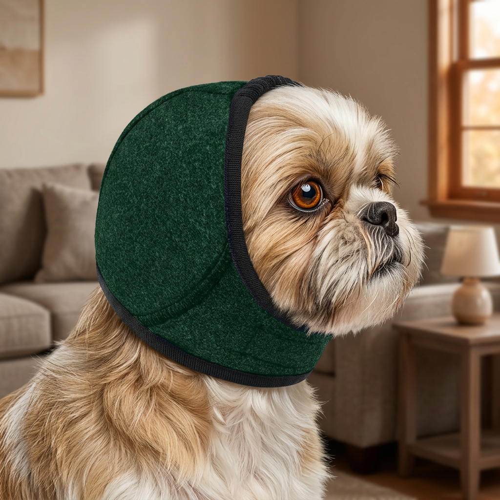 Protective noise-cancelling ear muffs for dogs