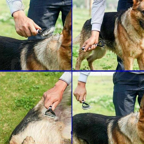 2-in-1 pet grooming comb and dematting tool