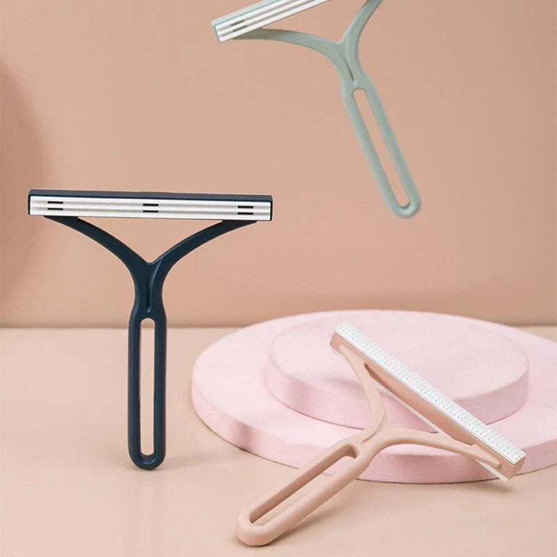 Non-slip Y-shaped handle of the CleanSwipe hair remover