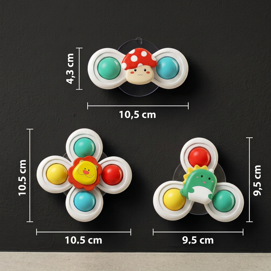 Interactive spinning cat toys set of 3 features