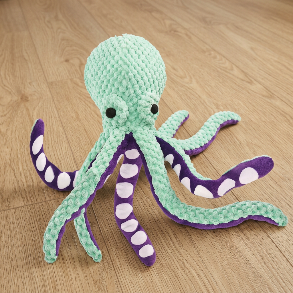 Large Octopus Plush Squeaky Toy for Dogs