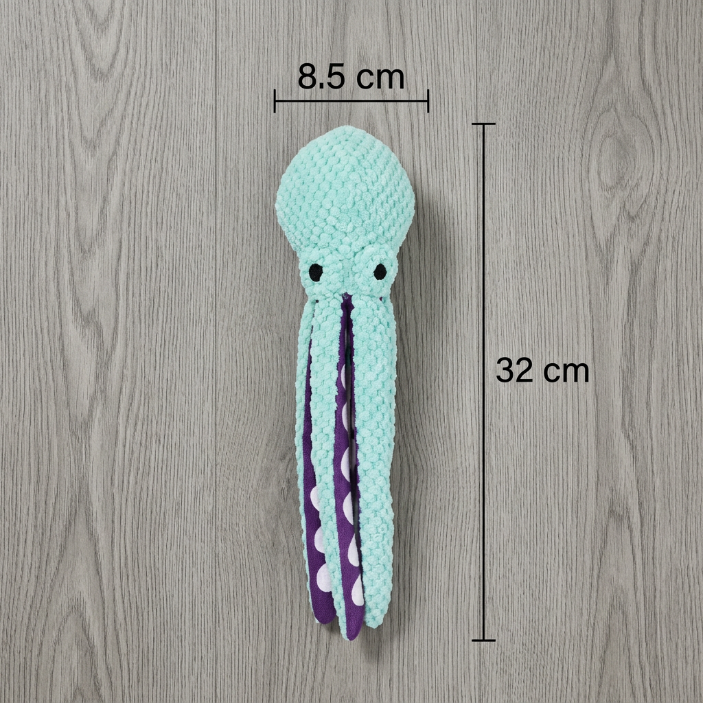 Large Octopus Plush Squeaky Toy for Dogs