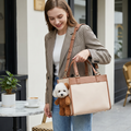 Pet carrier bag with teddy bear peek-a-boo window